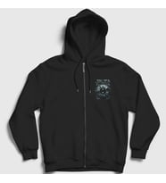 Presmono Unisex Siyah Hourglass Jinjer Fermuarlı Kapüşonlu Sweatshirt 160963tt