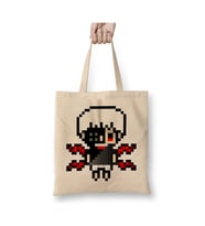Tokyo Ghoul Kaneki Kun Pixels Beyaz Bez Çanta Uzun Saplı Alışveriş Çantası Plaj Çantası