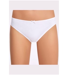 İlke Kadın Likralı Fiyonklu Bikini 271 - 12 Adet (Beyaz)