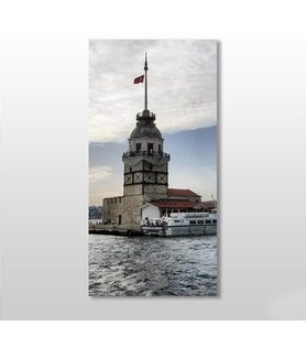 İstanbul Kız Kulesi Kanvas Tablo 70x105cm (Karışık)