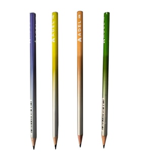 Kurşun Kalem 4 Adet Mash Pastel HB Siyah Kurşun Kalem Mash Pastel Desenli HB Kalem Yerli Üretim