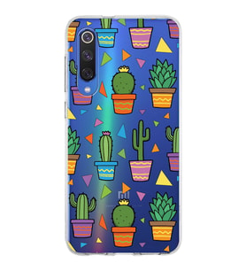 PrintiFy Xiaomi Mi 9 SE ile Uyumlu 1mm Slim Fit Water Color 4 Baskılı Şeffaf  Kılıf