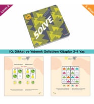 SOLVE (3-4 Yaş) / IQ, Dikkati Güçlendirme Seti-Anasınıfı - TÜZDER Yayınları (Bordo)
