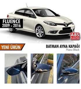 Renault Fluence Uyumlu (2009-2016) Batman Yarasa Ayna Kapağı (Piano Black) (Karışık)