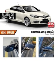 Renault Fluence Uyumlu (2009-2016) Batman Yarasa Ayna Kapağı (Piano Black)