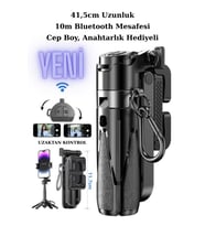 Mini Bluetooth Tripod, Katlanabilir, Vlog ve Selfie için Uzaktan Kumandalı