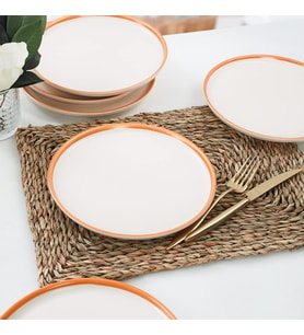 Nordic Gold Mat Krem Pasta Tabağı 22 Cm 6 Adet