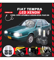 Fiat Tempra Uzun - Kısa Far Uyumlu Şimşek Etkili Led Xenon Premium Series H4