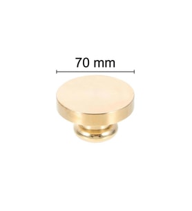 Mühürcüm Mühür Mumu Damga 70  mm Yuvarlak Boş Pirinç Kafa + Ahşap Sap R5799O70