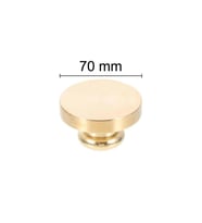 Mühürcüm Mühür Mumu Damga 70  mm Yuvarlak Boş Pirinç Kafa + Ahşap Sap R5799O70