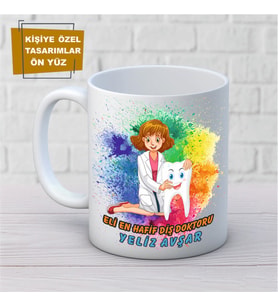 Kişiye Özel Eli En Hafif Diş Doktoru Kupa Bardak