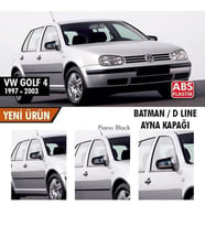 Vw Golf-4 Yarasa Ayna Kapağı Batman Parlak Siyah Piano Black