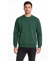 Basic Bisiklet Yaka Relaxed Regular Erkek Sweatshirt - 7556 (Yeşil)