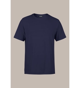 COMEOR Erkek Lacivert Slim Fit Pamuklu Kısa Kollu Bisiklet Yaka T-shirt