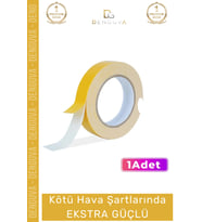 #KöpükBant Çift Taraflı Güçlü Yapışkanlı Montaj Dekorasyon İç Dış Mekan Köpük Bant 10mt 1 Adet