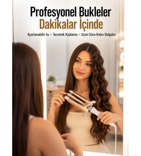 Ayarlanabilir Isı Ayarıyla Profesyonel Bukle Maşası – Hızlı ve Nazik Şekillendirme