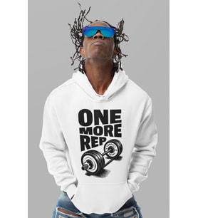 One More Rep Bodybuilding Fitness Gym Baskılı Unisex Oversize Hoodie