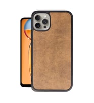 Apple İphone 14 Pro Max Kılıf Aras Deri Kapak - Taba