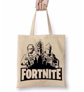 Fortnite Preto e Branco Bez Çanta Uzun Saplı