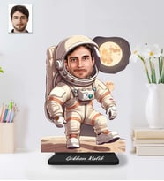 Kişiye Özel Astronot Erkek Ahşap Biblo-52