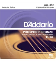 D'Addario EJ26 Phosphor Bronze Serisi Akustik Gitar Tel Seti (Custom Light - 11-52 - Phosphor Bronze)