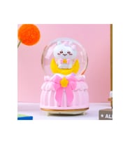 Sevimli Kedi Büyük Boy Kar Küresi Işıklı, Müzikli, Püskürtmeli, Pembe, 16X12 (K.Pembe)