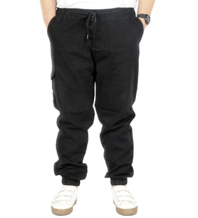 Mode XL Büyük Beden Pantolon Gabardin Kargo Jogger Doğa 21927 Siyah