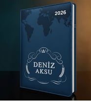 BK Gift Kişiye Özel İsimli Termo Sert Kapak 2026 Lacivert Ajanda -6, Öğretmenler Günü Hediyesi, Yeni İş Hediyesi