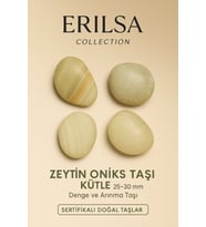 Sertifikalı Zeytin Oniks Taşı Kütle 25–30 mm – Denge ve Arınma Taşı Doğal Enerji Taşı (Çok Renkli)