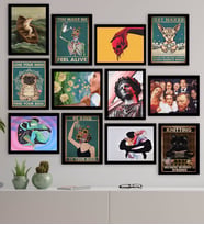 BK Gift 12 Parça Çerçeve Görünümlü Ahşap Tablo Seti (65x80cm)-16