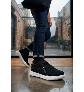 Elit ASYLD228 Erkek Klasik Sneaker Siyah - Beyaz