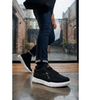 Elit ASYLD228 Erkek Klasik Sneaker Siyah - Beyaz