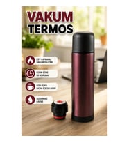 Vakum Yalıtımlı Termos – Sızdırmaz Kapaklı Sıcak ve Soğuk İçecek Termosu