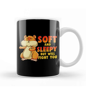 Cute Soft And Sleepy But Will Fight You Hamster Kupa Bardak Porselen