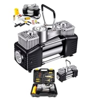 Profesyonel 730P Çift Pistonlu 12 V 150 Psi Dakikada 95 Lt Araç Araba Lastik Bot Şişirme Kompresörü