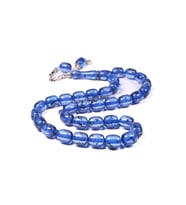İri Boy Çay Fosilli Uçak Camı Tesbih 13x11 mm