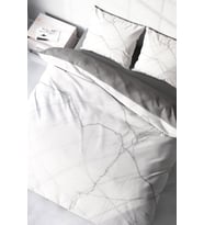 Lastikli Çarşaflı %100 Pamuk Saten Çift Kişilik Nevresim Takımı Lux Marble