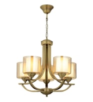 AVONNI AV-65228-5E Eskitme Kaplama Modern Avize E27 Metal Cam 55cm