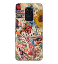 Xiaomi Redmi Note 9 Uyumlu Aesthetic Vintage Kolaj Desenli Şeffaf Telefon Kılıfı