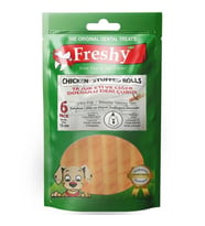 Freshy Chicken Rolls Tavuk Eti Ve Ciğer Dolgulu Deri Çubuk Köpek Ödülü 13 Cm 6 Adet 120 Gr (STD)
