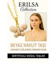 Sertifikalı Altın Renkli Kelebek Model Havlit Taşı Kolye – Huzur, Dönüşüm ve İçsel Özgürlük (Çok Renkli)