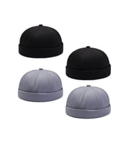 4 Lü Set %100 Pamuk Cap Ayarlanabilir Docker Şapka Yazlık Takke Şapka Retro Şapka Takke Şapka
