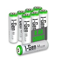 I-Gen B108 8 Adet AA 2700 mAh Şarj Edilebilir Kalem Pil 1.2V Ni-MH Şarjlı Pil
