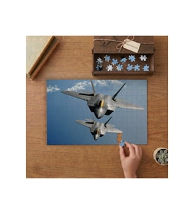 Savaş Uçakları Tasarımı 240 parça Ahşap Puzzle Ahşap Kutuda MP03259