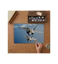 Savaş Uçakları Tasarımı 240 parça Ahşap Puzzle Ahşap Kutuda MP03259