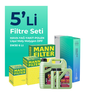 MANN Subaru Outback 2.0 Dizel Filtre Bakım Seti Liqui Moly Motor Yağlı (2011-2014) 5 Li