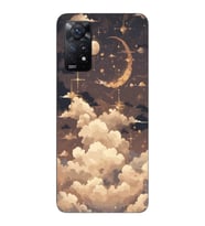 Xiaomi Redmi Note 12 PRO 4G Uyumlu Bulutlar Tasarımlı Şeffaf Telefon Kılıfı