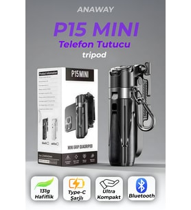 Kablosuz Bluetooth Selfie Çubuğu ve Tripod Telefon Tutucu