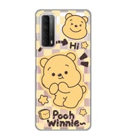 Huawei P Smart 2021 Uyumlu Winnie The Pooh Desenli Şeffaf Telefon Kılıfı