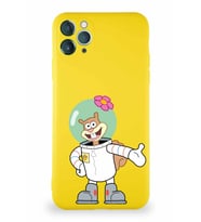 Apple iPhone 11 Pro Max Soft Premier Kapak Sandy Tasarımlı Silikon Kılıf - Sarı (Şeffaf)